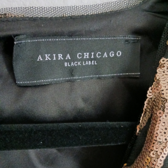 Arika Chicago Black Lable Gold and Black Sequence Cotail Dress - Picture 4 of 4